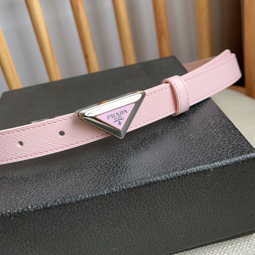 Pra*a Saffiano leather belt
