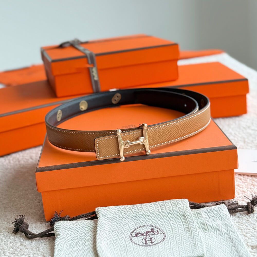 H**me5 Mors H buckle & H**me5 sur Mer reversible leather strap 24 mm