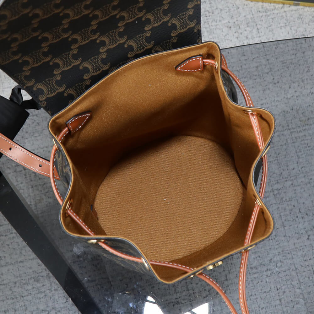 BACKPACK Ce1i*e BONNIE IN Triomphe Canvas and calfskin