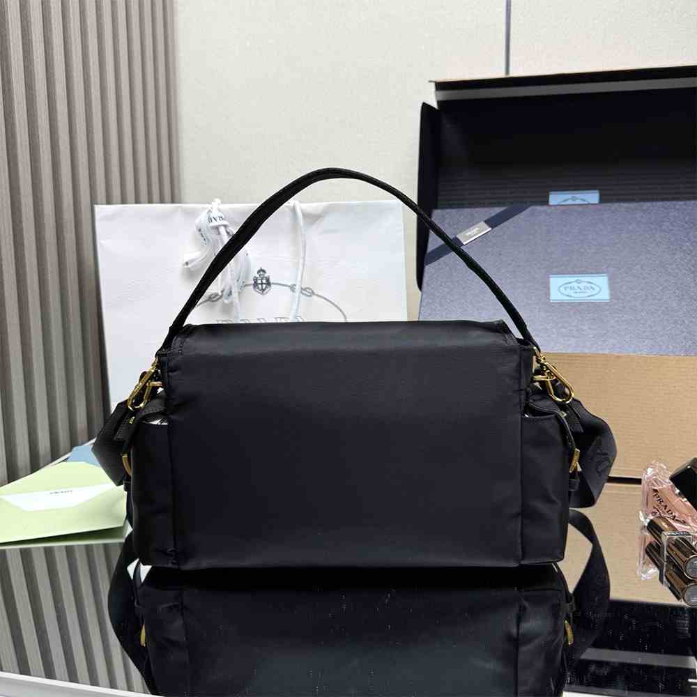 Pra*a Explore large Re-Nylon shoulder bag with flap