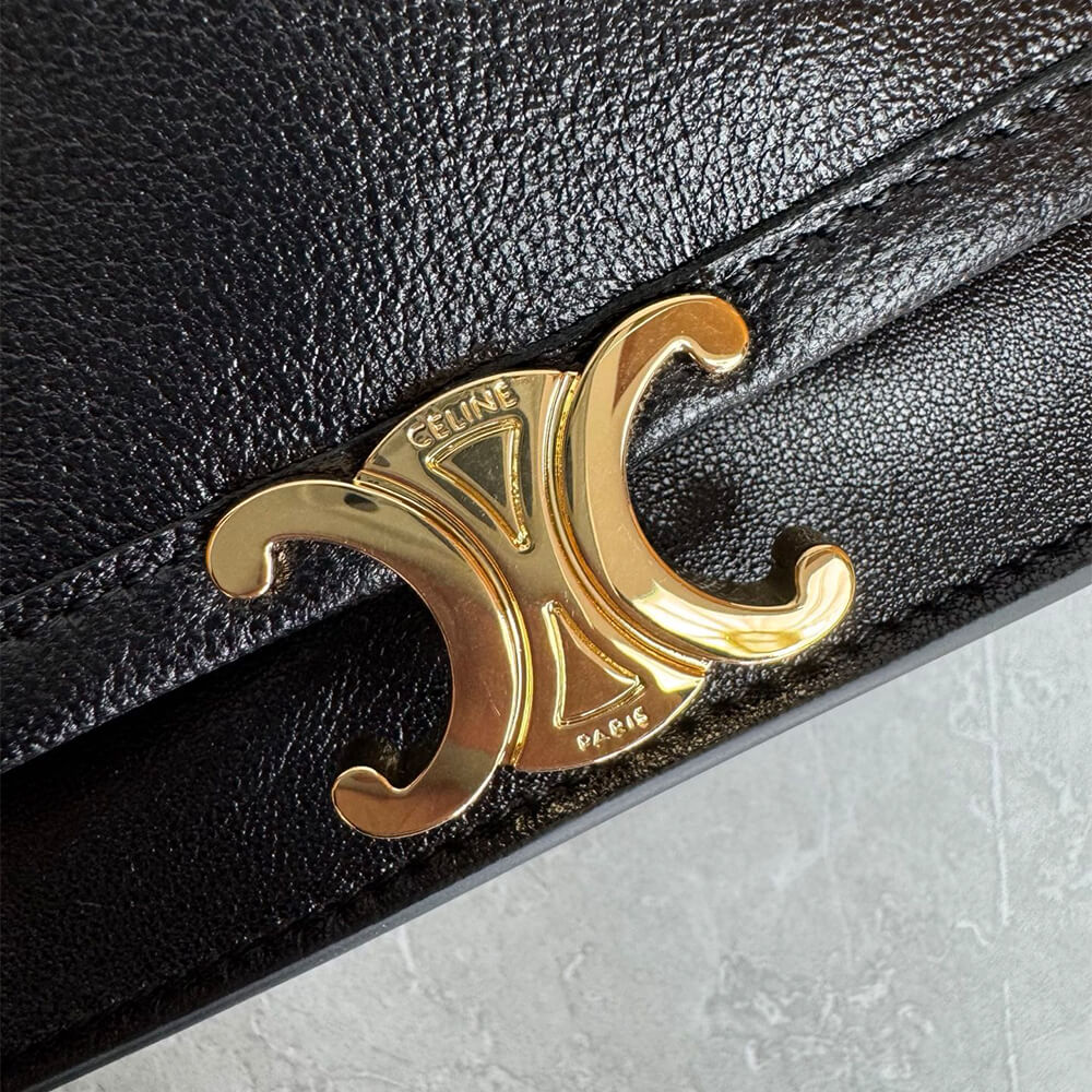 Ce1i*e SOFT TRIOMPHE BESACE IN S*pPLE SHINY LAMBSKIN(HIGH-END GRADE)