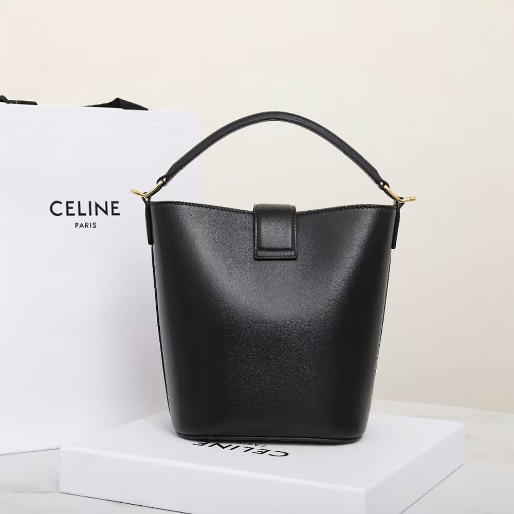 Ce1i*e SMALL BUCKET L0visE IN SMOOTH CALFSKIN(HIGH-END GRADE)