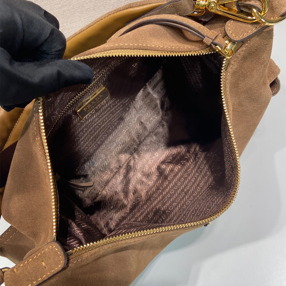 Pra*a Explore large suede bag(HIGH-END GRADE)