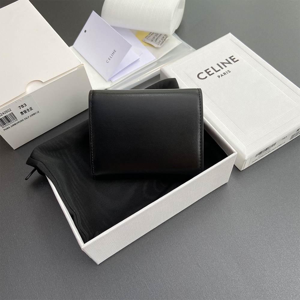 Ce1i*e Small Flap Wallet TRIOMPHE IN Shiny calfskin(HIGH-END GRADE)