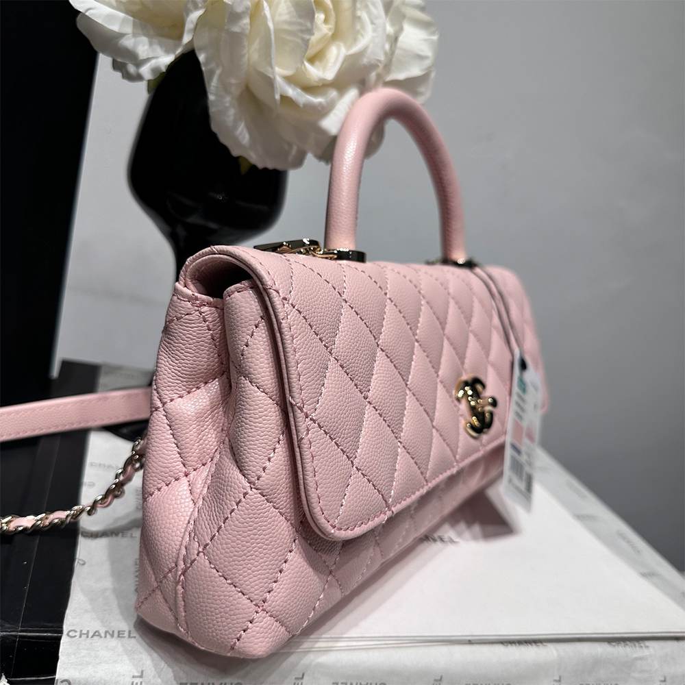 Ch**el Coco Handle Maxi Top Handle Flap Bag(HIGH-END GRADE)
