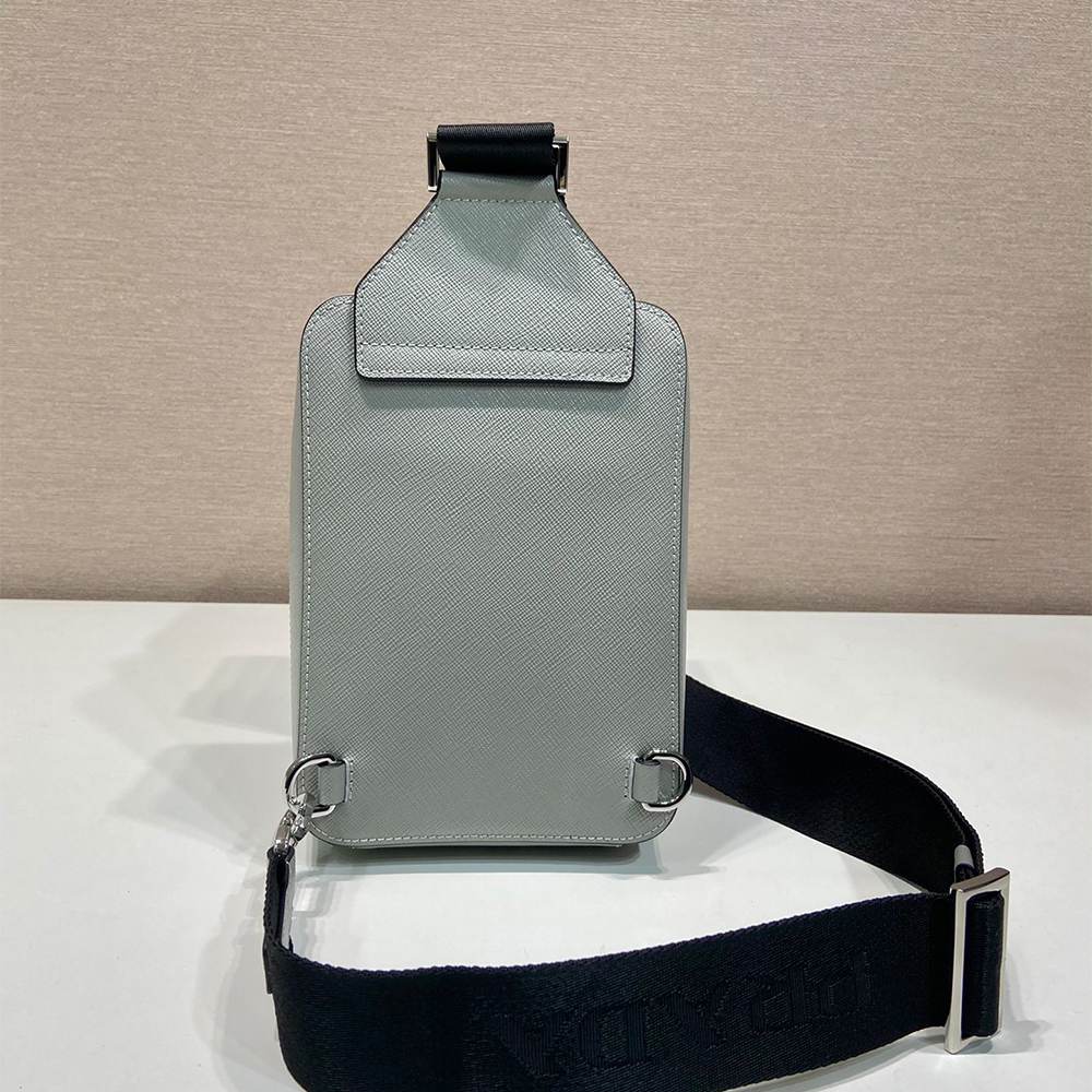Pra*a Brique Saffiano leather bag