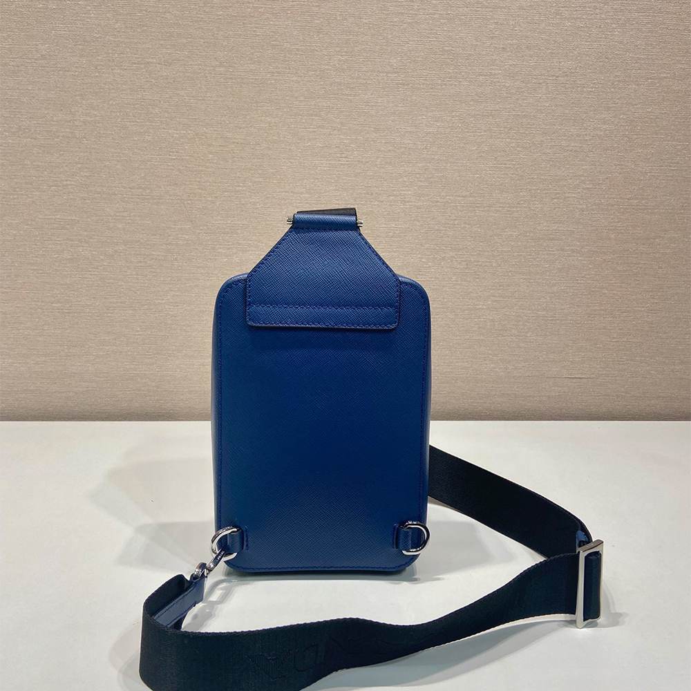 Pra*a Brique Saffiano leather bag