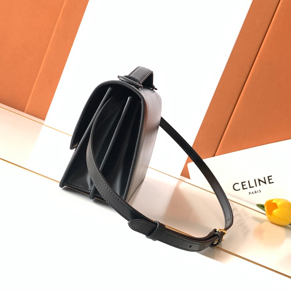 Ce1i*e MEDIUM TRIOMPHE FOLIO IN SHINY CALFSKIN(HIGH-END GRADE)