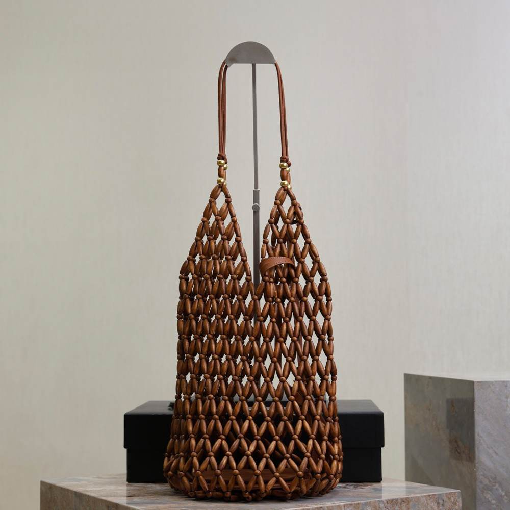 Y51 S*pple bucket in wood beads(HIGH-END GRADE)