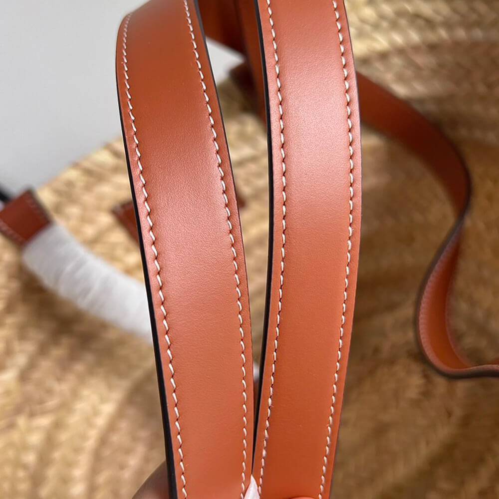 Ce1i*e MEDIUM Ce1i*e CLASSIC PANIER IN palm leaves and Calfskin(HIGH-END GRADE)