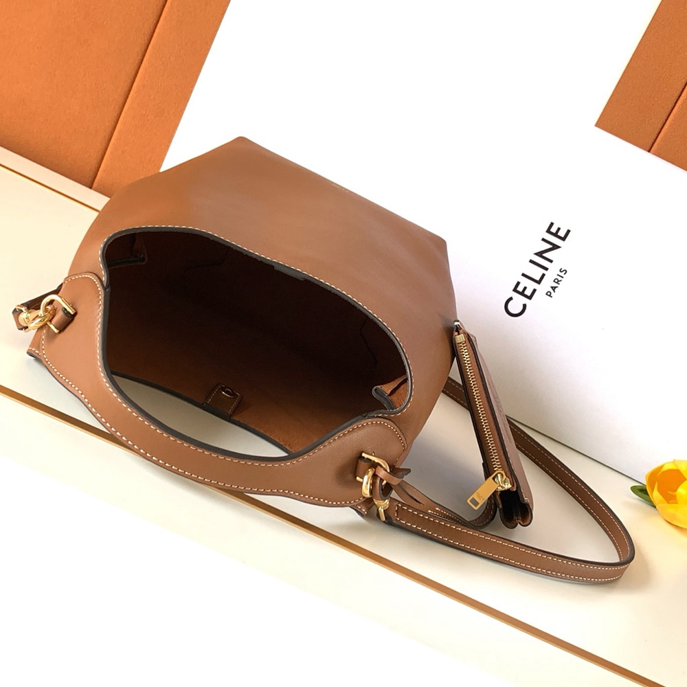 Ce1i*e SMALL HOBO IN S*pPLE SMOOTH CALFSKIN(HIGH-END GRADE)